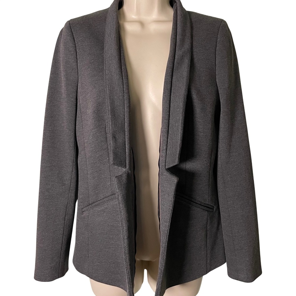 J.Crew 365 Womens Gray Blazer Going Out Jacket Size 8 Stretch Classic Career